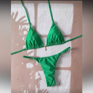 NWOT Shein Vcay Green Swim Bikini Set size Large